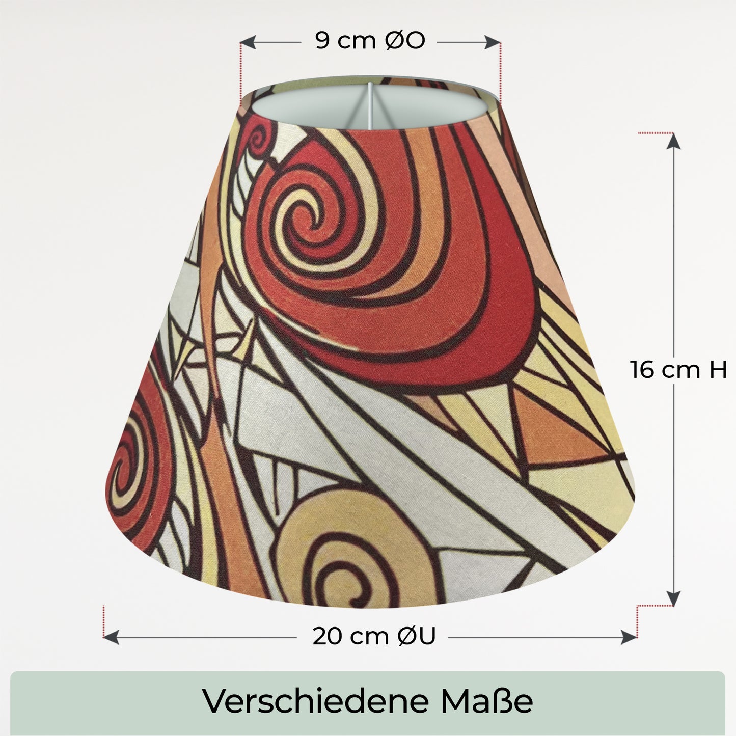 Wogati Lampenschirm Elegant Curve - Art Deco Lampenschirm