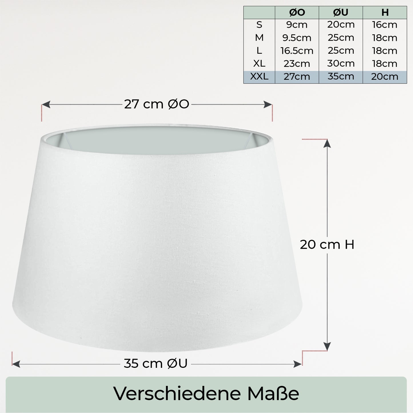 Premium Stehlampe Lampenschirm Konisch