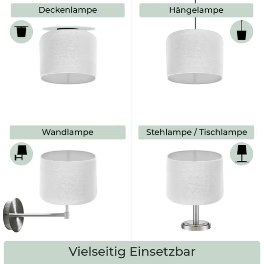 Premium Stehlampe Lampenschirm Oval FBM