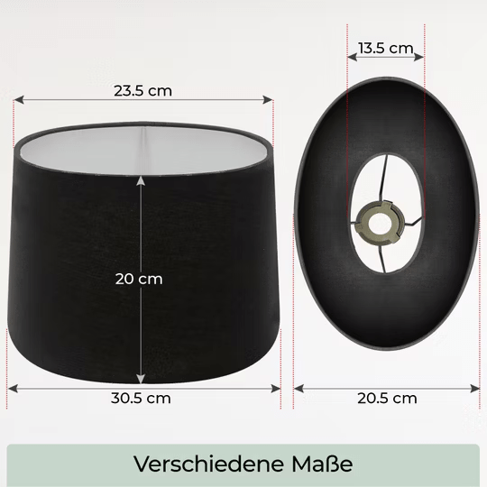 Premium Stehlampe Lampenschirm Oval FBM