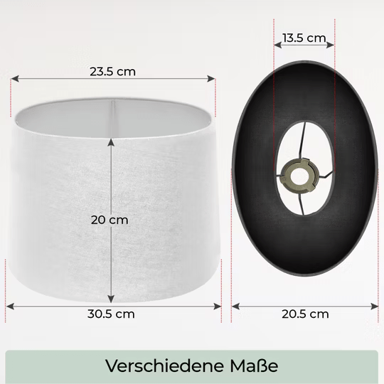 Premium Stehlampe Lampenschirm Oval FBM
